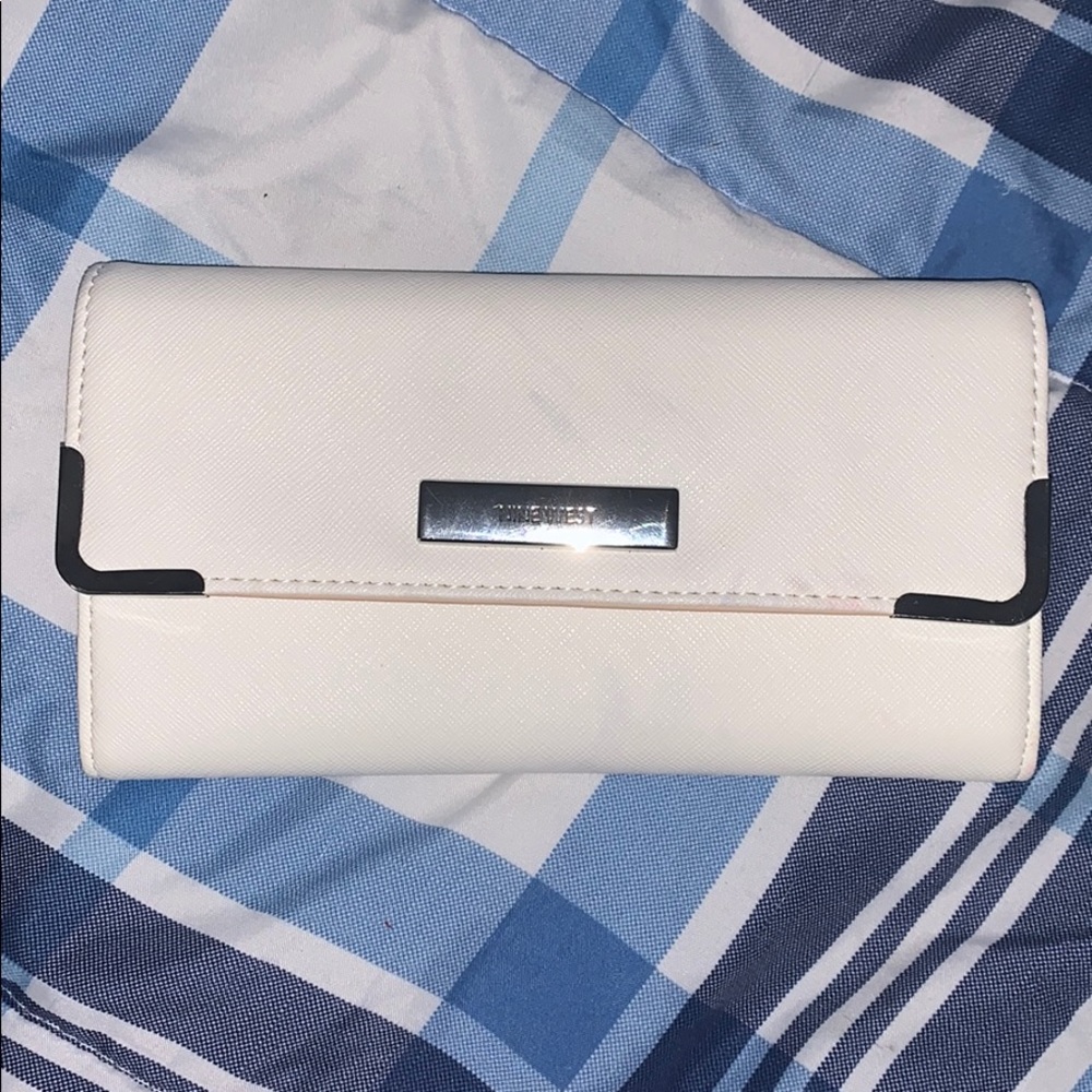 Nine West Snakeskin checkbook wallet